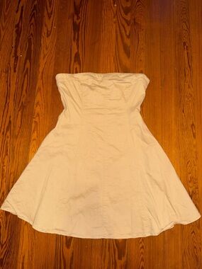 Strapless Beige Mini Dress